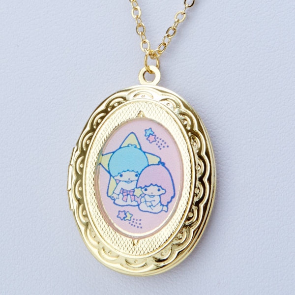 【震撼精品百貨】Little Twin Stars KiKi&LaLa_雙子星小天使~三麗鷗懷舊項鍊-雙子星#45749