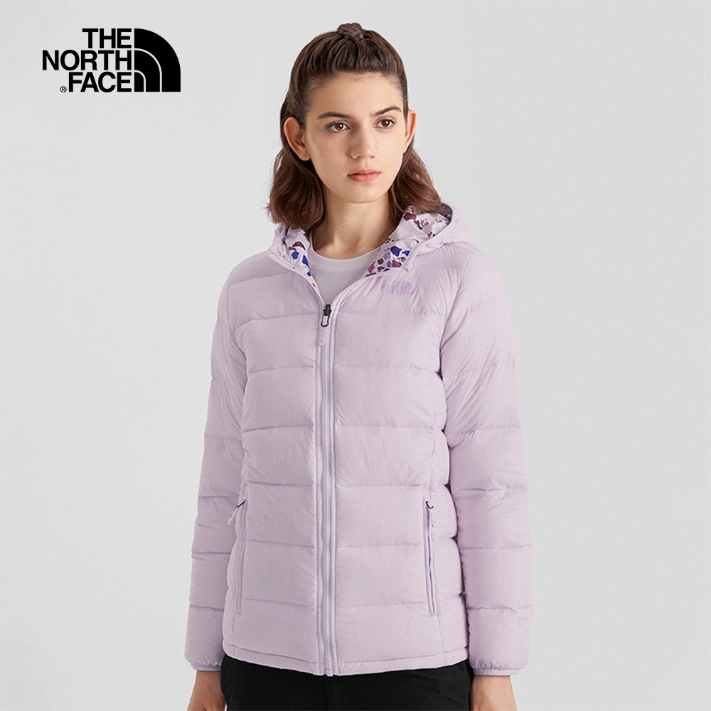 The North Face W MANCHURIA RV HOODED JACKET APFQ 女 防潑水 雙面穿 可打包羽絨外套 紫