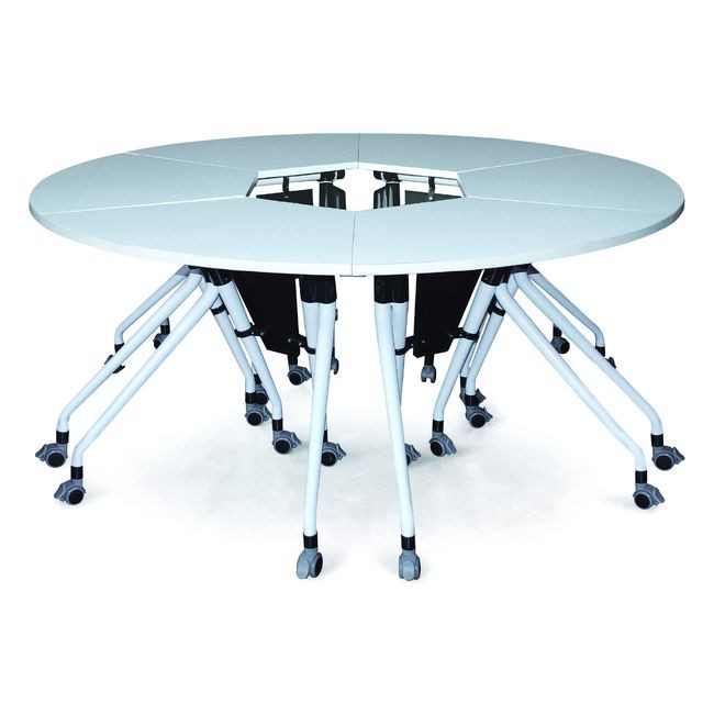 【CH147-01】扇形掀合桌(單張)#FBT-0606R 深60x高75cm $5,720【商品規格】1.桌面：採30mm塑合板表面貼美耐板，兩側2mmPVC封邊2.桌面支撐板：採用優質高精度冷軋鋼