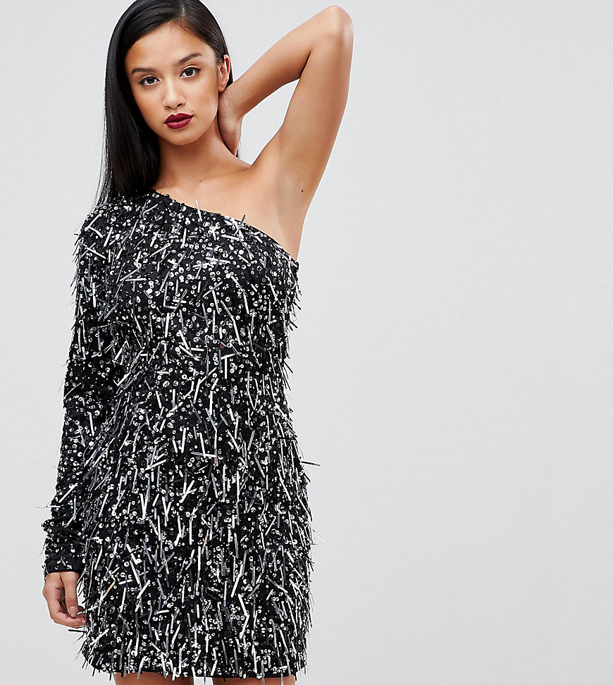 Petite dress by A Star Is Born Some days call for a little extra 3D embellishment One shoulder desig