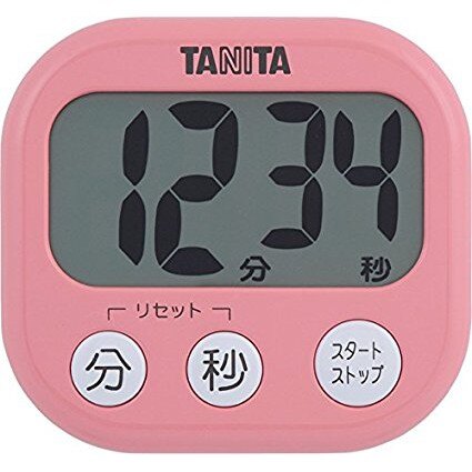 【代購】日本Tanita 7色 料理定時器 超大螢幕字體顯示 TD-384-PK【粉】【星野日貨】