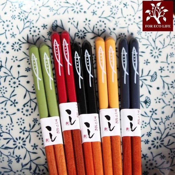 日式秋刀魚筷子 天然花栗木筷子情侶筷 家居用品餐具