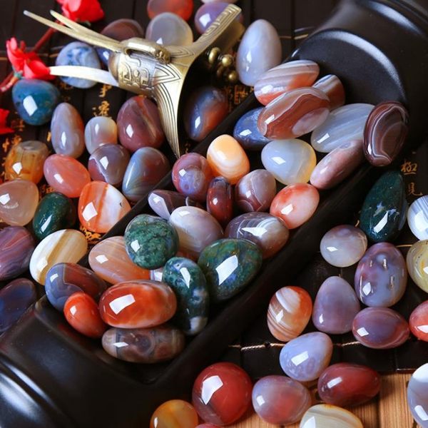 雨花石天然石頭瑪瑙石魚缸彩石小石子精品水族鵝卵石多肉盆栽鋪面 漾美眉韓衣