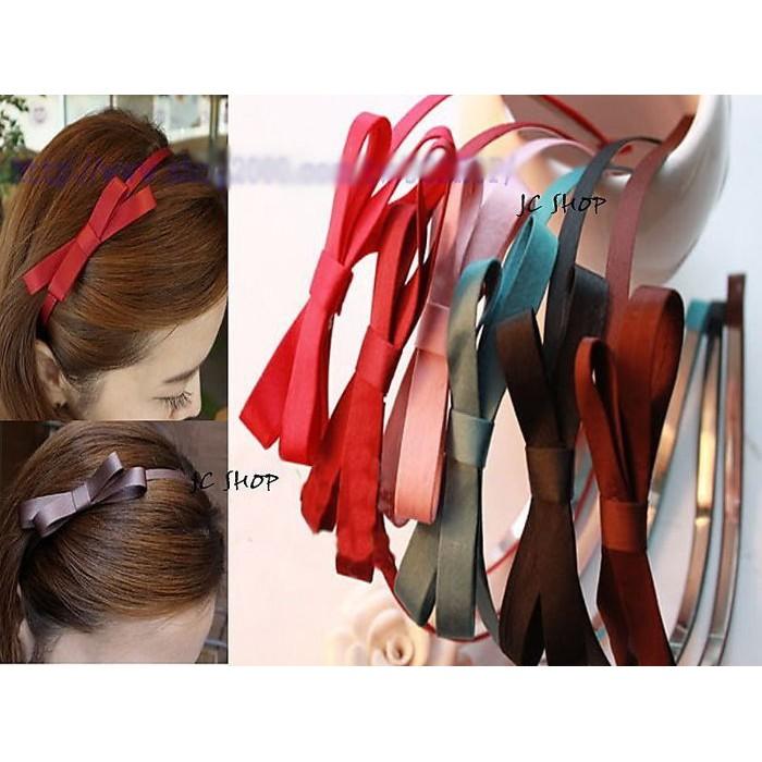 JC飾品批發*甩賣-雜誌款絕美綢緞氣質蝴蝶結鐵製髮箍髮圈vivi韓劇推薦-清倉款不退換貨不享折扣