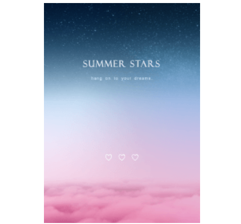 Summer stars_pink purple