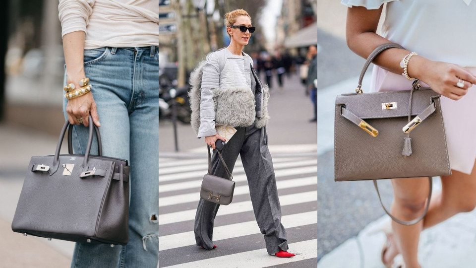 灰色愛馬仕鉑金包