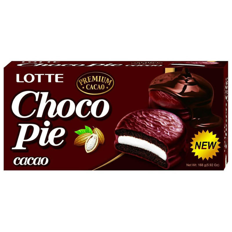 精選韓國樂天銷售第一名的ghana巧克力，提供滑順濃郁的巧克力風味. 烘培過程全程採用溫度控制(Tempering)，使迦納巧克力派口感更溼潤綿密(Softness). 柔軟海綿蛋糕的之間夾有鬆軟Q彈