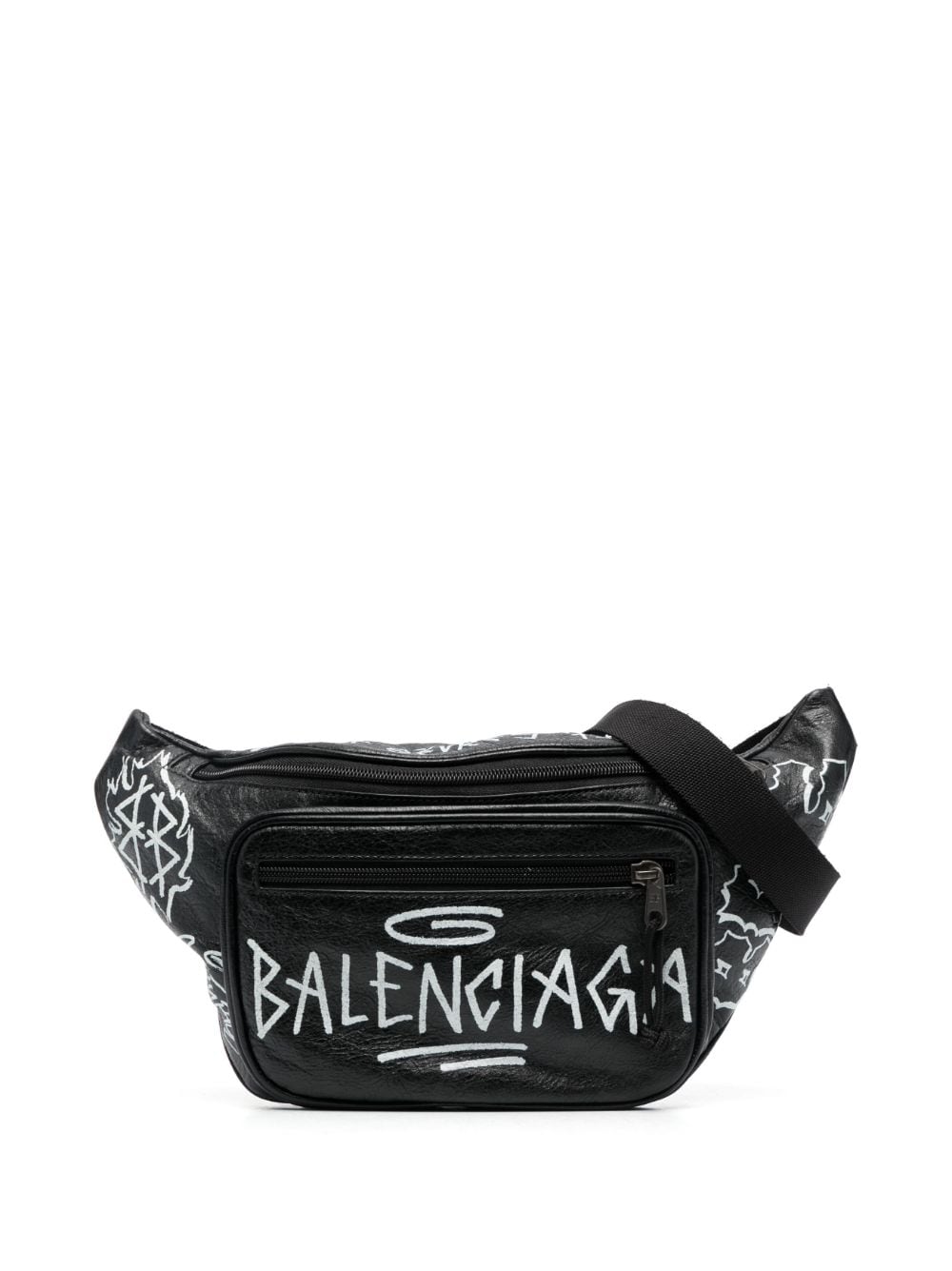 Balenciaga Pre-Owned - Graffiti Explorer belt bag - women - Lambskin - One Size - Black