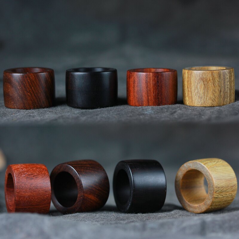 紫光檀木戒指指環扳指木頭綠檀男女情侶小葉紫檀手飾大紅酸枝飾品