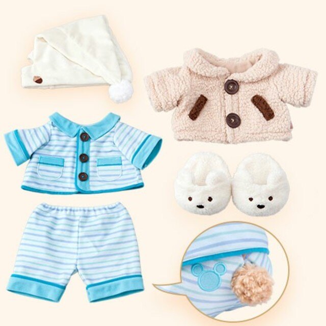 日本東京迪士尼樂園代購-達菲 Duffy 秋季好眠睡衣組S，絨毛/填充玩偶/玩具/公仔/達菲/雪莉玫/迪士尼/寵物衣，X射線【C608006】