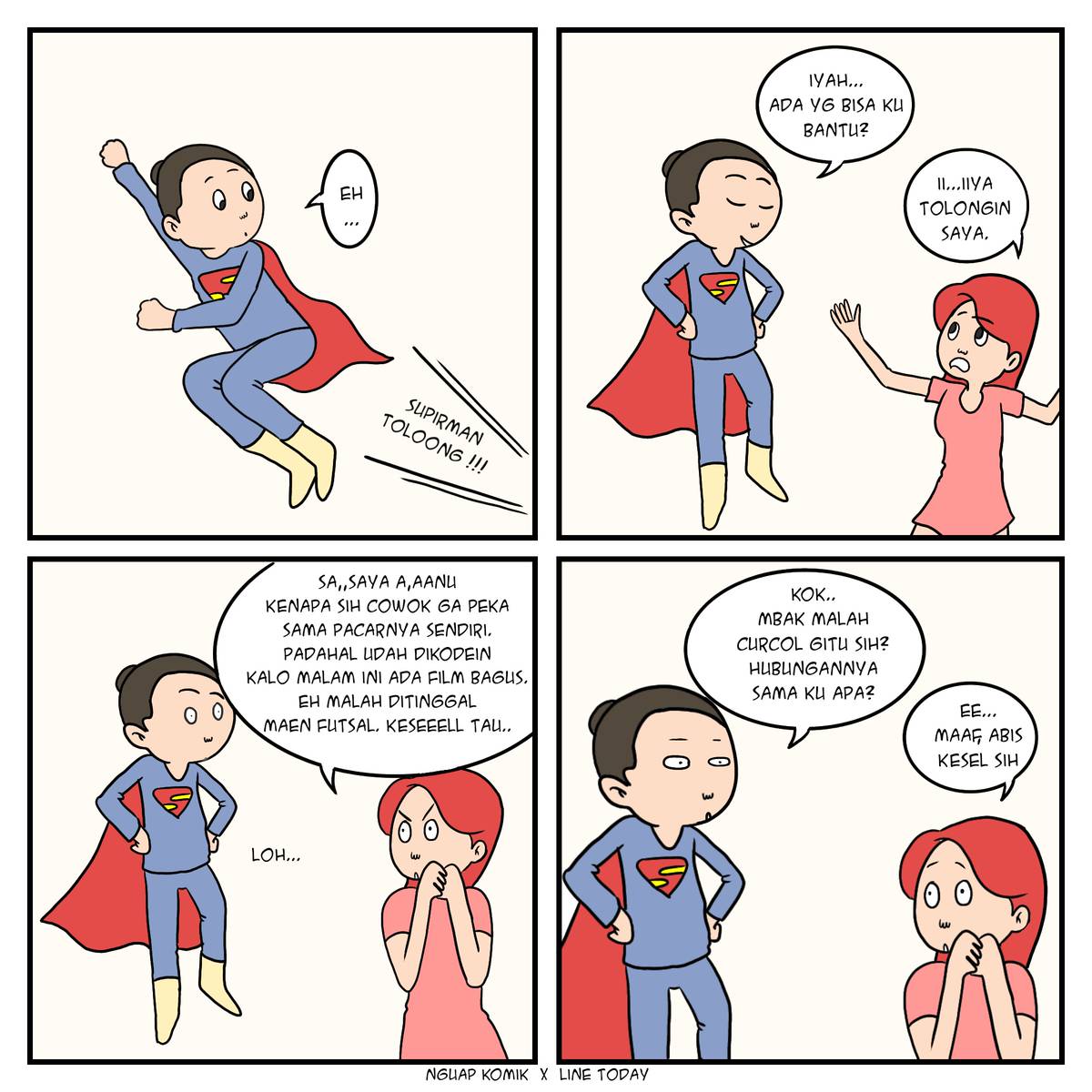 Kata Gaul Sering Curcol Ini Artinya Nguap Komik Line Today