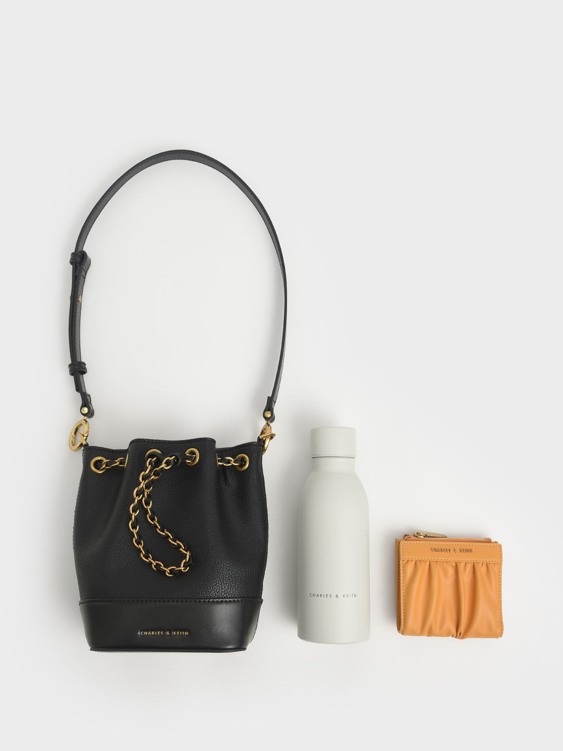 鍊條抽繩水桶包