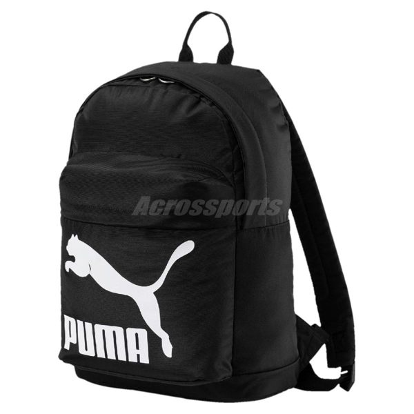Puma 後背包 ORIGINALS BACKPACK 經典 基本款 中性 雙肩背 反光 書包 背包 黑白 黑 白 【PUMP306】 07479901