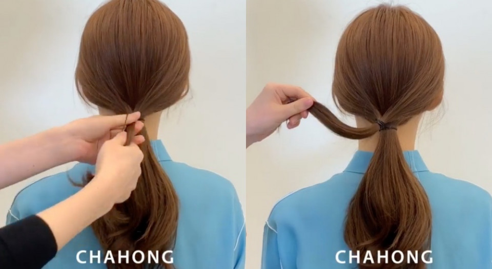 韓系馬尾綁法教學