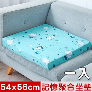 高支撐聚合坐墊無鋪棉基本款 54x56x5cm尺寸，國內木椅通用 內材硬挺Q軟舒適不易扁 奶油獅正版授權獨家設計印花 耐用耐磨細緻親膚家飾布料 拉鍊式布套可拆洗，底部止滑設計
