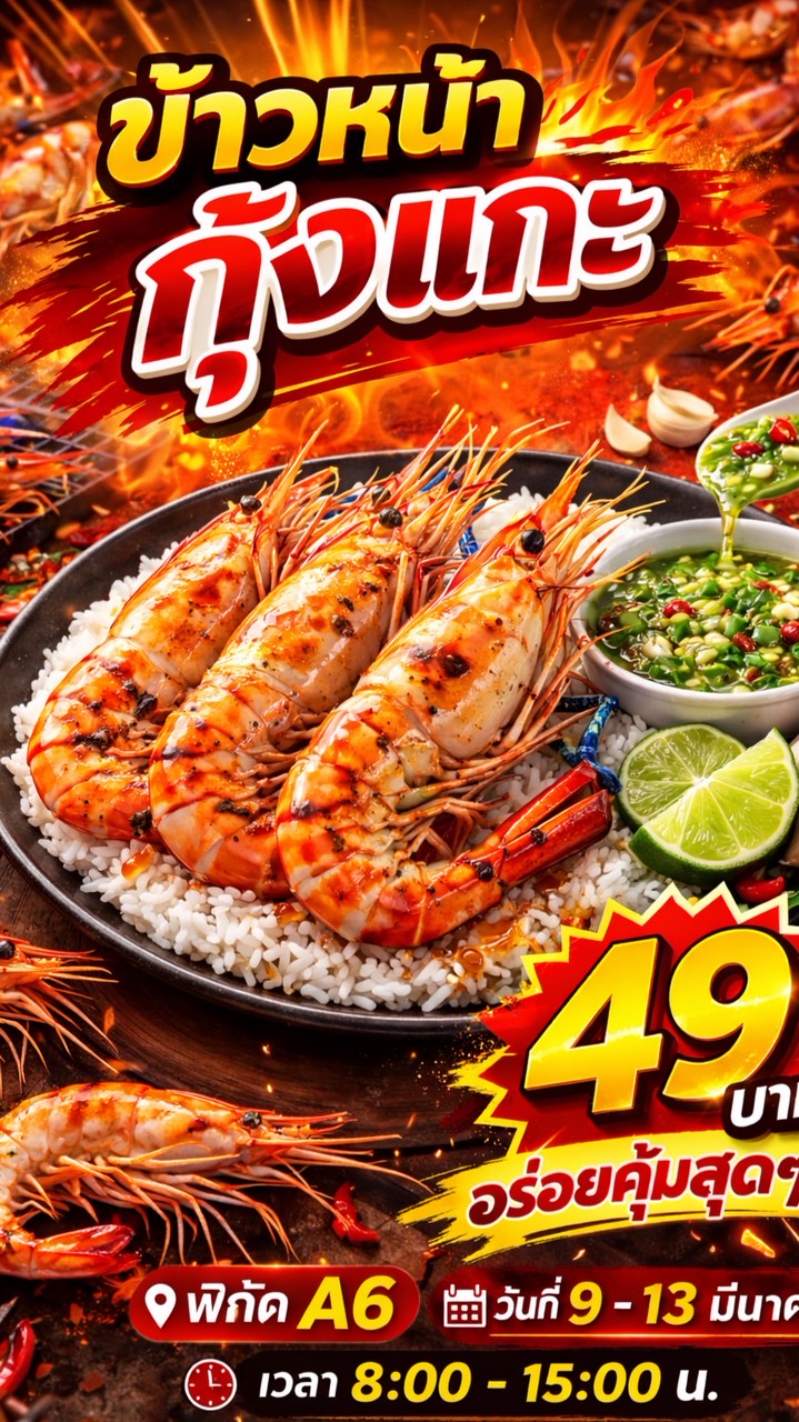 ข้าวกุ้งแกะ🦐&น้ำลำไย🧉