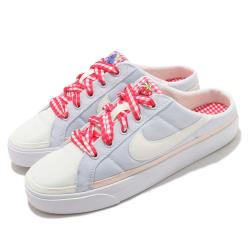 Nike 休閒鞋 Court Legacy Mule 女鞋 輕便 簡約 套腳 舒適 半包拖鞋 灰 白 DJ5058011 [ACS 跨運動]