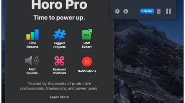 Horo 標榜 Mac 中最容易使用的免費計時器工具，掌握你的工作時間