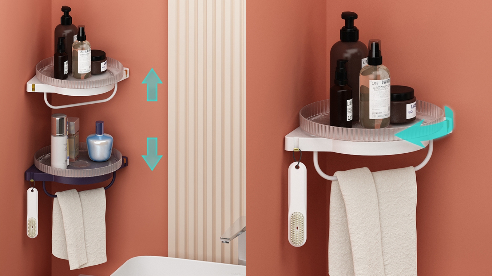 毛巾架推薦8：置物毛巾架