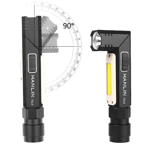 HANLIN-T6L8 新磁吸強光手電筒工作燈 COB USB直充 送頭燈帶 T6 LED 警示燈 露營燈 閃光燈 頭燈