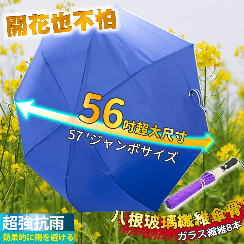 家適帝 JUSTY超大56吋自動開四人雨傘，限時破盤再打82折！