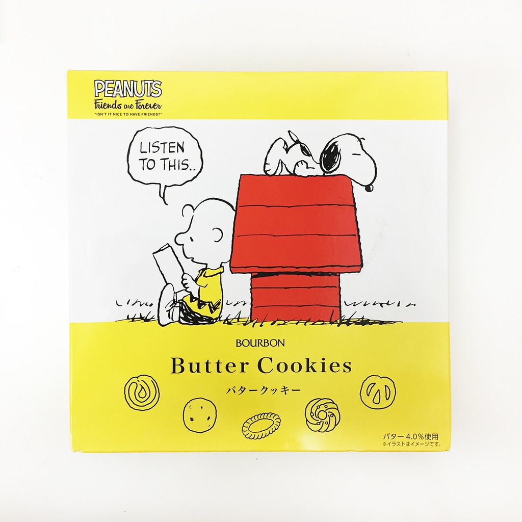 北日本Bourbon PEANUTS史奴比奶油餅乾鐵盒