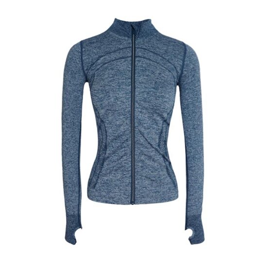 高領運動外套女長袖瑜伽健身服上衣緊身跑步顯瘦拉鏈衫彈力速干冬