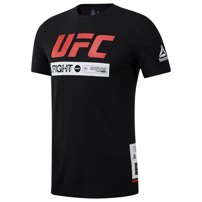 REEBOK UFC FAN GEAR FIGHT WEEK TEE 男裝 短袖 休閒 棉質 柔軟 舒適 黑【運動世界】DZ1606