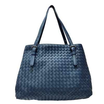 【BOTTEGA VENETA 寶緹嘉】624019 經典小羊皮雙提把托特包(藍色)