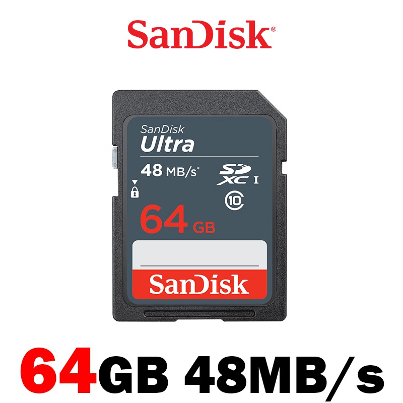 #Sandisk #64g #48mb #SDXC #SD記憶卡 #SD卡 #相機記憶卡 記憶卡規格：SDHC(16GB 及 32GB)、SDXC(64GB) 提供容量：32GB、64GB**1 GB