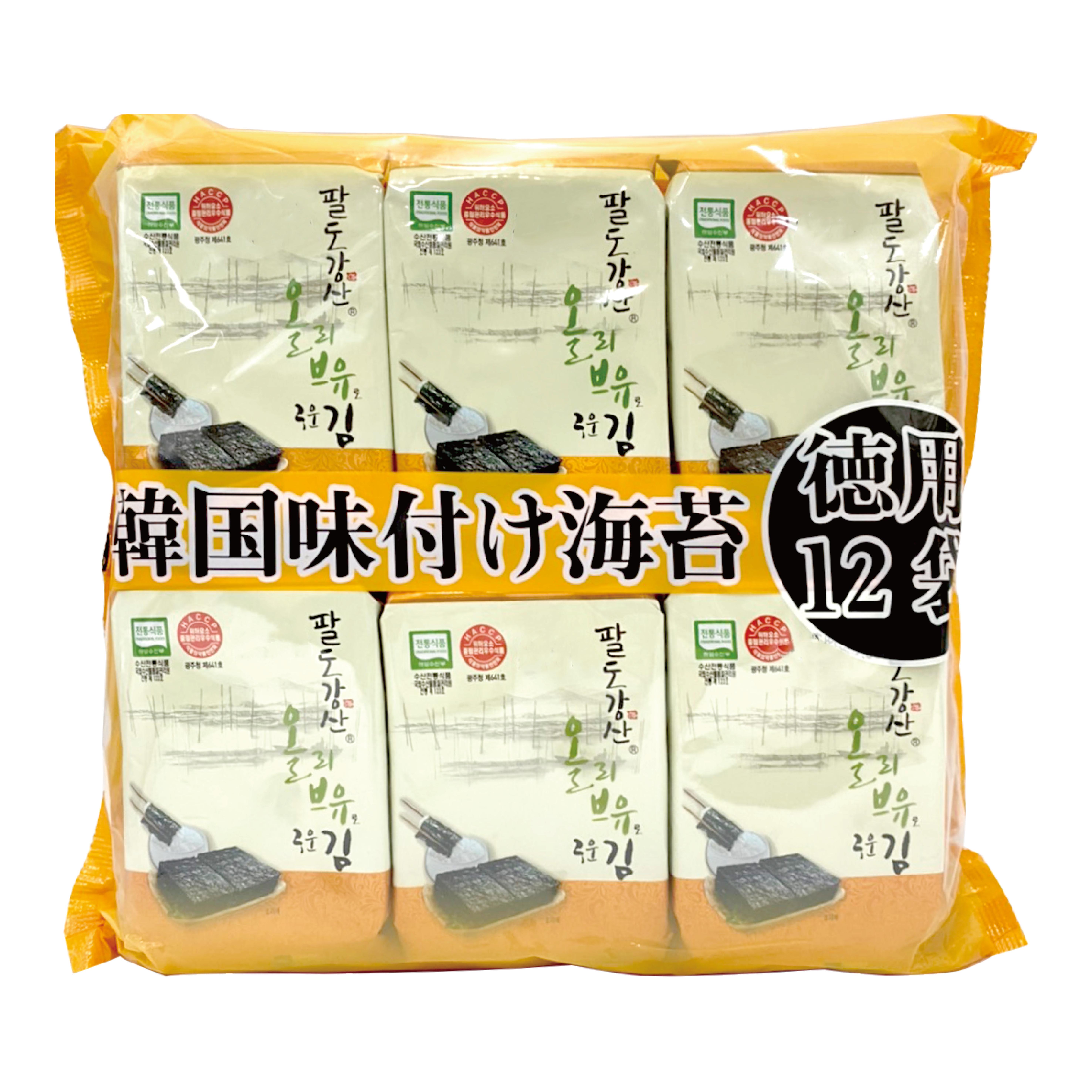 韓國 orionjako 12入 麻油風味 海苔 48g 麻油味 海苔片 麻油 味付