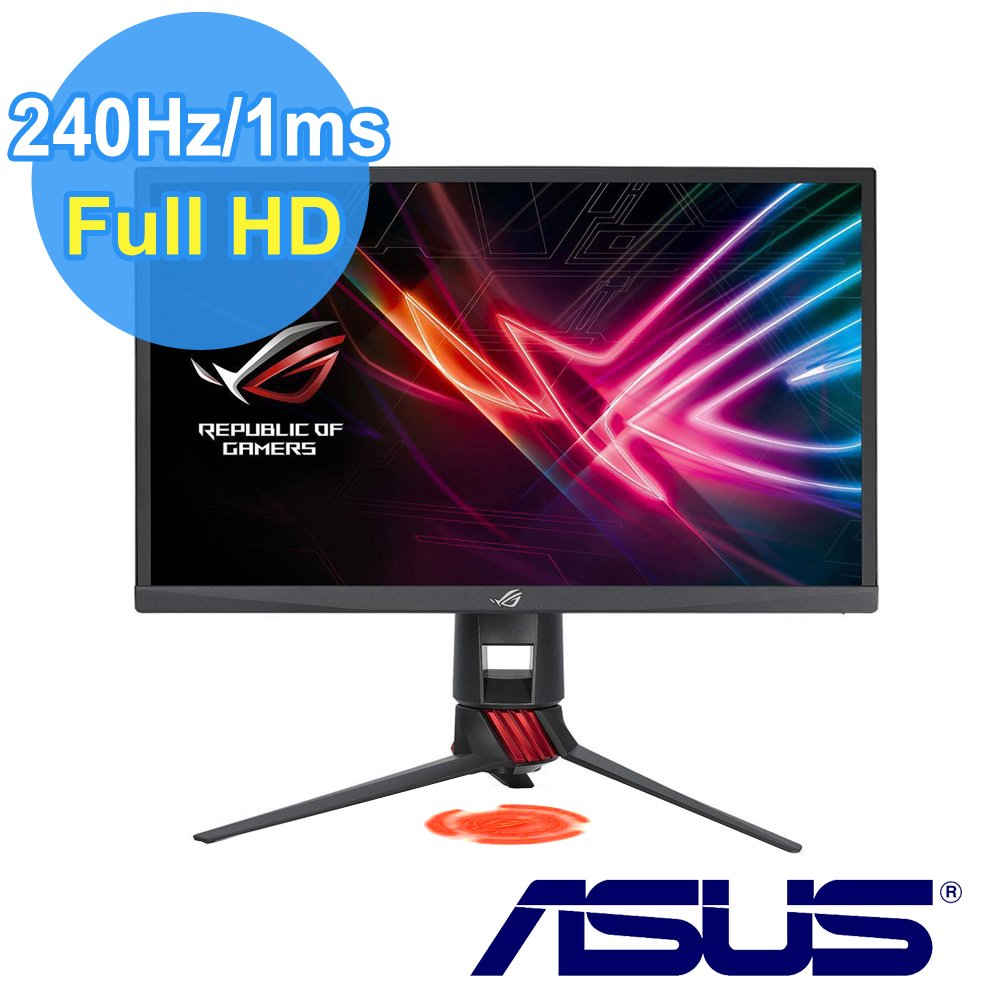 23.8 吋 Full HD 電競顯示器搭載 240Hz 原生更新率，提供流暢遊戲體驗1ms 極速反應時間搭配Adaptive-Sync顯示技術 (FreeSync™)，可消除動態模糊和破圖情形，提供