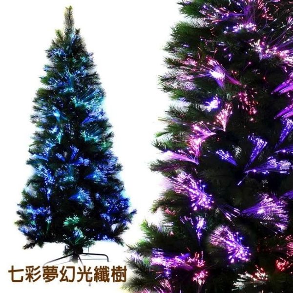 科技幻光7尺(210cm)松針+PVC特級混合葉LED光纖綠色聖誕樹(本島免運費)