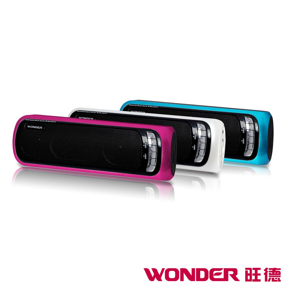 商品規格：型號：WD-8207U保固：一年商品核准字號：R33599-ETC電源：USB DC5V；內置鋰電池3.7V消耗功率：6W輸出功率：2Wx2PMPO輸出功率 : 160W接收頻率：FM87.