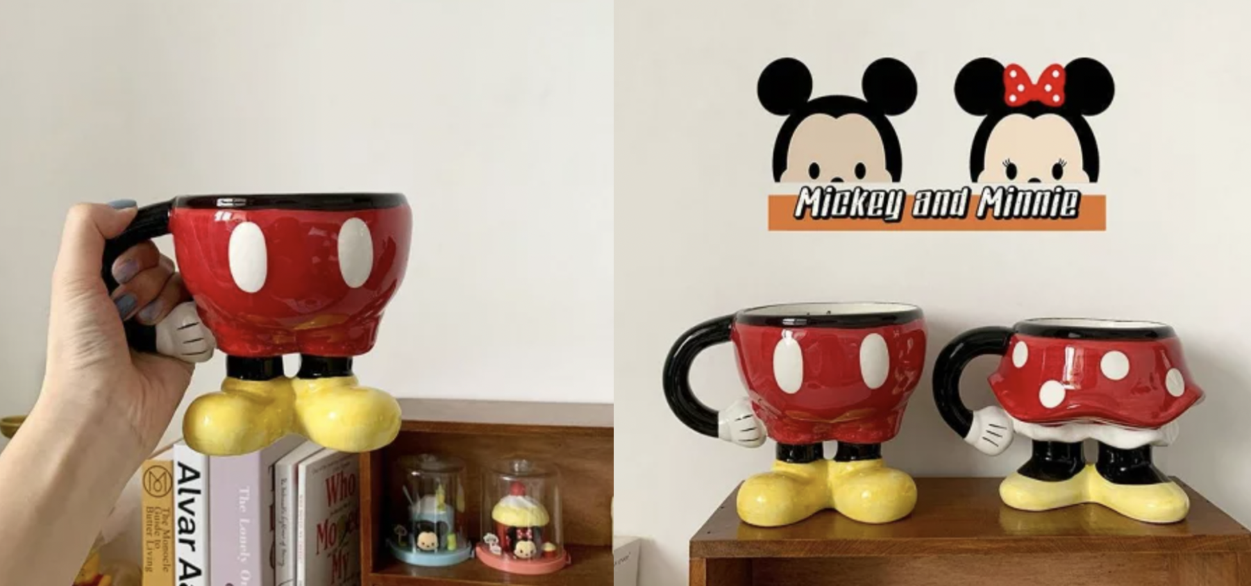 米奇米妮陶瓷水杯