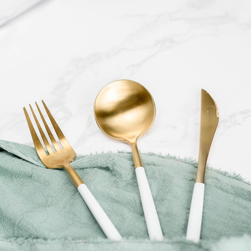 不銹鋼刀叉勺 葡萄牙同款西餐餐具 創意禮品牛排刀叉甜品勺咖啡勺