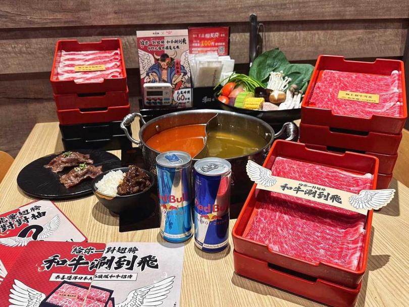 周五周六舉辦和牛涮涮拳王大賽，拳王可獲招待日本A5和牛一盤及電力Double能量禮盒。