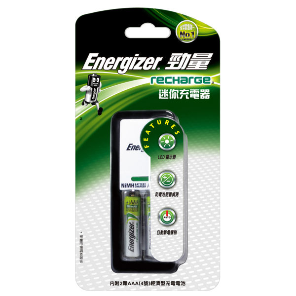 *小巧輕便好攜帶。單迴路設計，可充1顆或同時充2顆電池。nn*3號及 4號鎳氫充電電池皆適用。