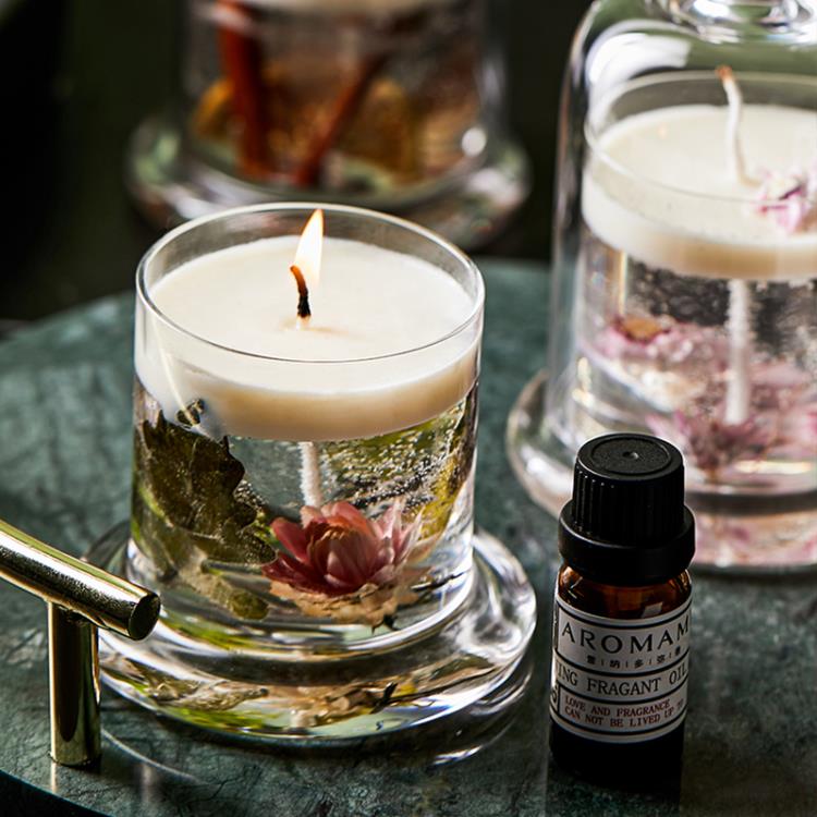 香薰蠟燭真花精油家用臥室內持久安神助眠生日禮物香氛禮盒伴手禮LINE 加碼 3%