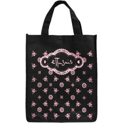 ETTUSAIS 艾杜紗 黑色花紋手提袋