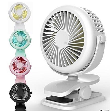 夾立迷你風扇 【現貨】可換電池夾扇 充插兩用娃娃車推車風扇 充電無死角桌扇