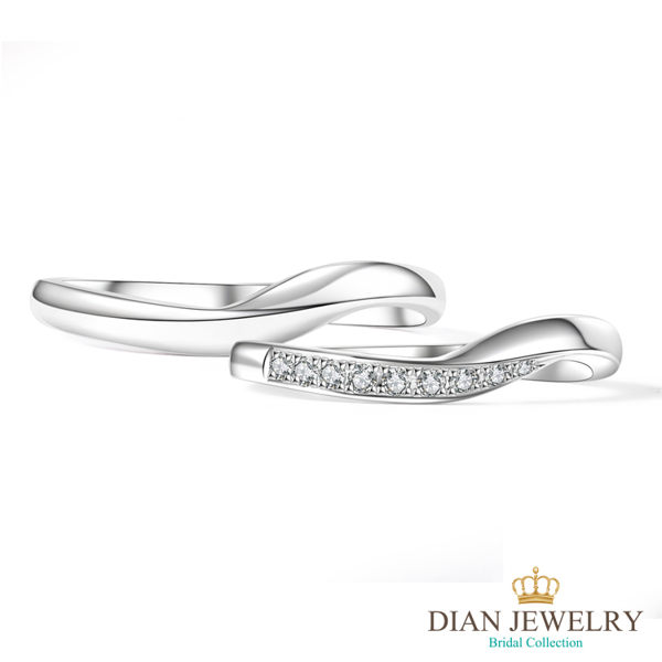 【DIAN 黛恩珠寶】愛飛翔 鑽石結婚對戒(情人鑽石對戒 系列)