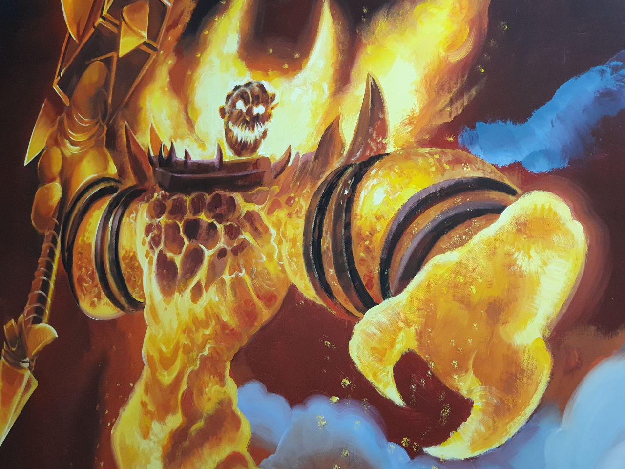 謝森山手繪的「炎魔－拉格納羅斯」