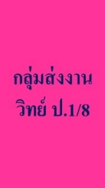กลุ่มส่งงาน  วิทย์   ป.1/8