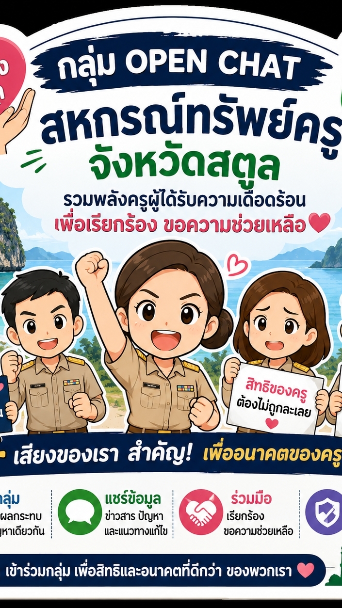📢 รวมพลังครูสตูล ขอความเป็นธรรม