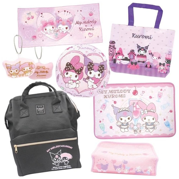 【震撼精品百貨】酷洛米_Kuromi~日本SANRIO三麗鷗 酷洛米&美樂蒂2022年福袋(後背包/7件組)*13866