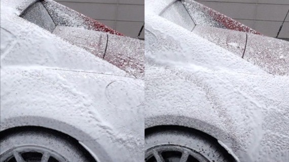 マツダ ロードスターRF泡洗車 ケルヒャーとリョービの違いは泡に出る（アスキー）