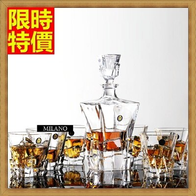 酒具套組套組含酒瓶+酒杯-玻璃瓶歐式水晶玻璃洋酒威士忌7件套酒具用品68t19【獨家進口】【米蘭精品】