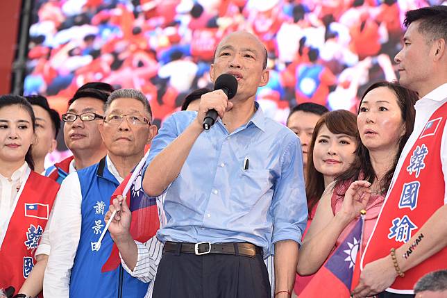 韓國瑜在 6 月 1 日造勢大會上宣布，願為台灣擔任任何重要職務。 (圖/NowNews攝影中心攝)