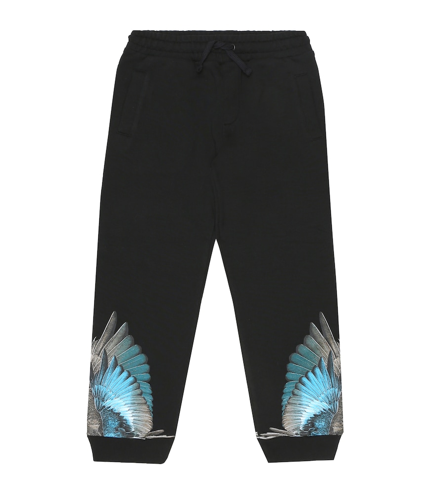 These trackpants are enriched with a distinctively MARCELO BURLON Kids of Milan touch: blue feather 